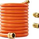Garden Hose 100ft x 5/8", Custom Length, -40F to 150F, All-weather, NO Kink, Flexible, 600 Burst PSI, Leakproof Water Hose with Additional Customizable Solid GHT Fittings