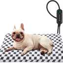 MIXJOY Heated Dog Bed, 11 Adjustable Temperature Dog Heating Pad Indoor with Timer, Pet Heated Mat for Dogs Cats, Electric Cat Heating Pad with Washable Cover, Heated Pet bed-28''x20'', Medium (Grey)