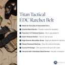 Nexbelt Titan Ratchet EDC Tactical Gun Belt  1.5" Micro-Adjustable Strap, Quick-Release, Fits Up to 50" Waist, IWB/OWB (Grey)