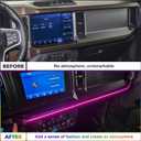 Z8 LED Neon Strip Light Center Console Dashboard Trim Compatible with Ford Bronco 2021-2024 Dash Panel Replacement Parts