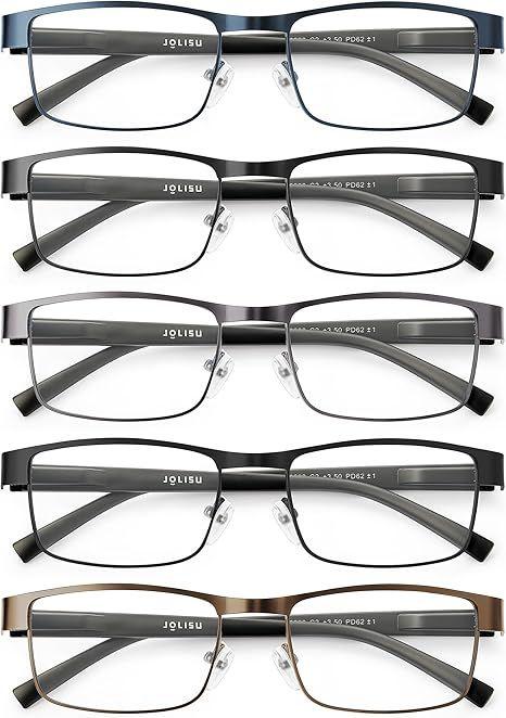 Gaoye Reading Glasses Men/Women, Eyeglasses, Blue Light Readers for Men/Women, Computer Eye Glasses, Cheaters 2.25X, Pack of 5