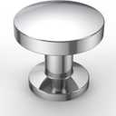Asidrama 10pcs Polished Chrome Cabinet Knobs, Zinc Material, for Kitchen Cabinets, Drawers, Dressers - 1.2inch Diameter, 28mm Height