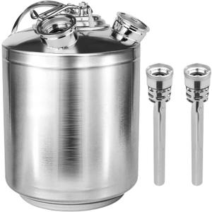 2.5 Gallon 10 L Cleaning Keg, Beer line cleaner with 2D Coupler Keg, kegerator cleaning kit Line Cleaning Kit Cleaning Keg for Beer Line Cleaning