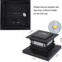 Dynaming 6 Pack Solar Post Cap Lights Outdoor with Flickering Flame Light, Fence Post Solar Lights Fit for 4x4 5x5 6x6 Vinyl/Wooden Posts, High Brightness SMD LED Lighting Decor for Garden Deck Patio