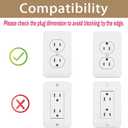Outlet Shelf Holder Fit for Duplex Receptacle, Bathroom Decor,Cable Management,A Space Saving Solution, Homepod Mini Google Home/Echo/Smart Speakers/Electric Toothbrush/Cell Phone (Standard)