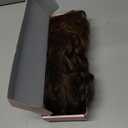 Flufymooz 100 Pure Protein Ponytail Extension, 18 Inch Curly Claw Clip Ponytail Hair Extensions Natural Soft pony tail hairpiece for women-Dark Almond Brown with Copper