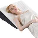 Cosmoluxe 7.5" Bed Wedge Pillow with Cooling Memory Foam Top, Triangle Pillow for Acid Reflux, Heartburn, Snoring, and GERD Relief, Headboard Wedge to Reduce Neck and Back Pain