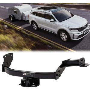 Class 3 Trailer Hitch 2-Inch Receiver Compatible with Hyundai Santa Fe 2021-2025; Kia Sorento 2021-2025| 4,000 lbs GTW / 600 lbs TW | Steel Construction, Rust-Proof, Bolt-On