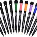 Browill Magnetic Dry Erase Markers, Fine Tip Low Odor Whiteboard Markers for Kids & School, Work On White board & Calendar, Refrigerator (12 Pack)