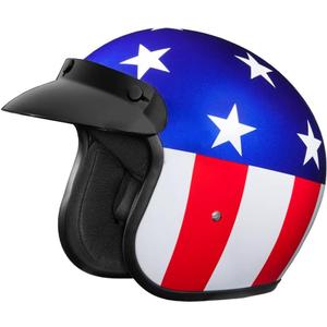 Daytona Helmets 3/4 Shell Open Face Motorcycle Helmet - DOT Approved, Lightweight & Comfortable, Vintage Design for Scooter, Cruiser & Street Bikes - Adjustable Fit, Enhanced Ventilation & Clear Visor L