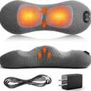 3 in 1 Lower Back Massager, Triple Fusion Back Massager with Heat, Vibration and Stretch,Lumbar Support Pillow with Ergonomic Memory Foam for Bed and Chair