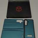 Wallet Case for Samsung Galaxy S25 Compatible with Magsafe, 2-in-1 PU Leather Flip RFID Blocking Card Holder Stand Shockproof Magnetic Detachable Cover for Galaxy S25 Case 6.2", Bluegreen