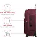 SWISSGEAR Sion Softside Expandable Spinner Luggage Durable Lightweight Travel Suitcase, Merlot, Checked-Large 29-Inch