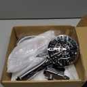 Rain Shower Head, Upgrade Shower Heads with Handheld, Features fixed 12" showerhead and 10 spray handheld shower head. The removable shower head includes a magnetic base and powerful spray (Silver)