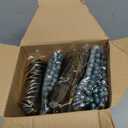 Lullaby 150pcs Gold Plastic Silverware, High End Disposable Cutlery with Dark Green Handle Include 50 Forks, 50 Spoons, 50 Knives, Elegant Silverware for Wedding, Party, Gathering and Daily Use