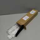 Glass Straws  24pcs Clear Glass Straw Set, 10'' Reusable Straws With Cleaning Brush For Tumblers, Tervis, Mason Jars (Clear)