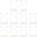 Uxcell 100Pcs Plant Climbing Wall Fixture Clips, Plant Fixer Self-Adhesive Hooks Wire Fixing Supporting for Indoor Outdoor Decoration and Cable Wire Fixing (White, 16.2mm/0.64")