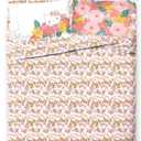Jay Franco Sheet Set with Fitted, Flat Sheets & Pillow Cover - Ultra-Soft Bedding with Pillowcase for Room Decor, Multi - Hello Kitty, 4 Piece King