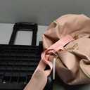 Ytonet Rolling Garment Bags for Travel, Convertible Carry On PU Leather Travel Bag 2.0 Roller Edition, 3 in 1 Suit Garment Duffle Bag with Wheels and Shoe Pouch for Business Wedding Overnight, Pink