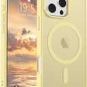 SUPFINE Magnetic for iPhone 16 Pro Max Case (Compatible with MagSafe) (Military Grade Drop Protection) Slim Translucent Matte Shockproof with Anti-Fingerprint Phone Case,Buttercream Yellow