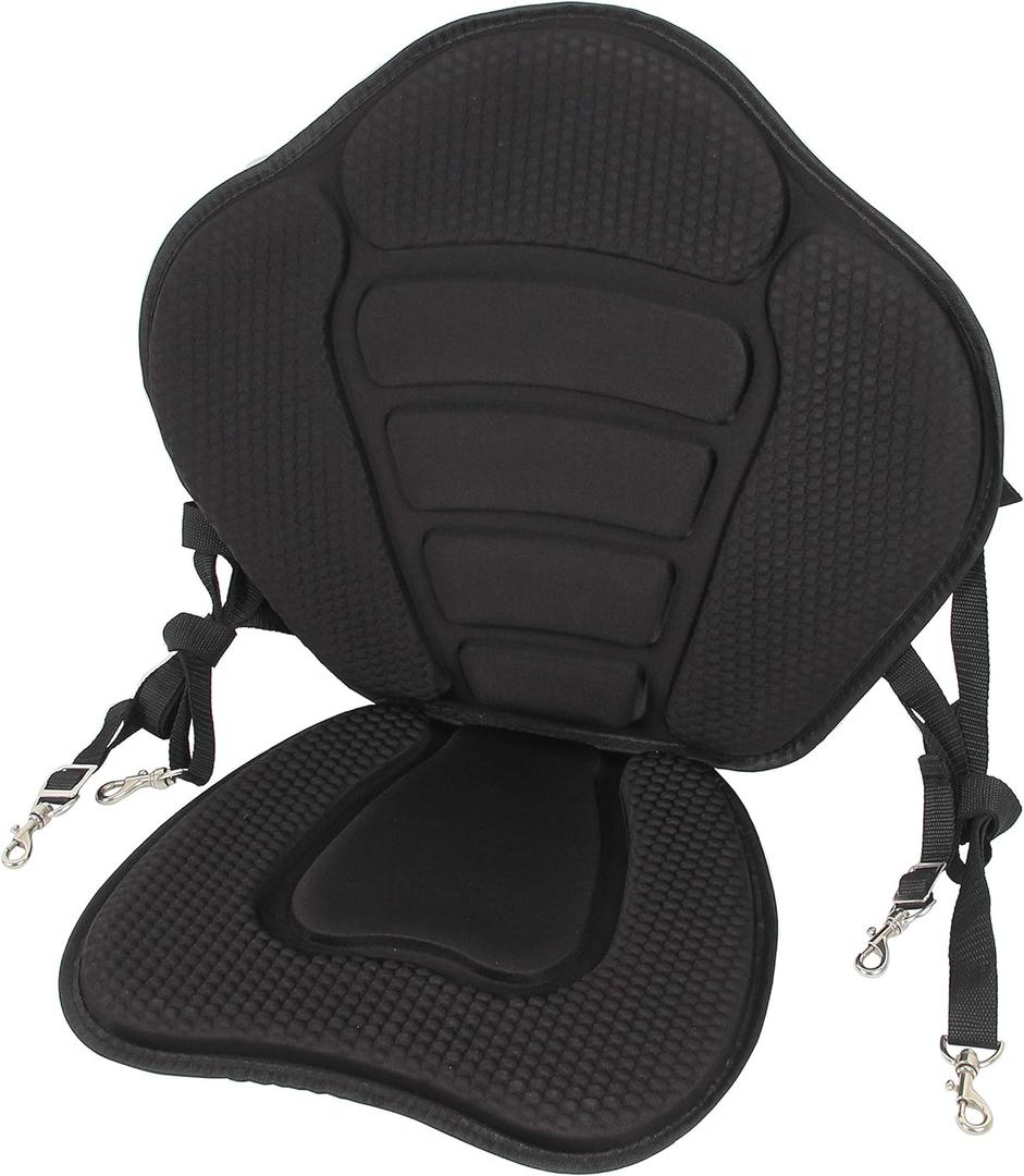 Kayak Seat Luxurious Padded Canoe SUP Seat Adjustable Boat Seat Comfortable Composite Quick Dry Fishing Seat Back Support for Universal Sit