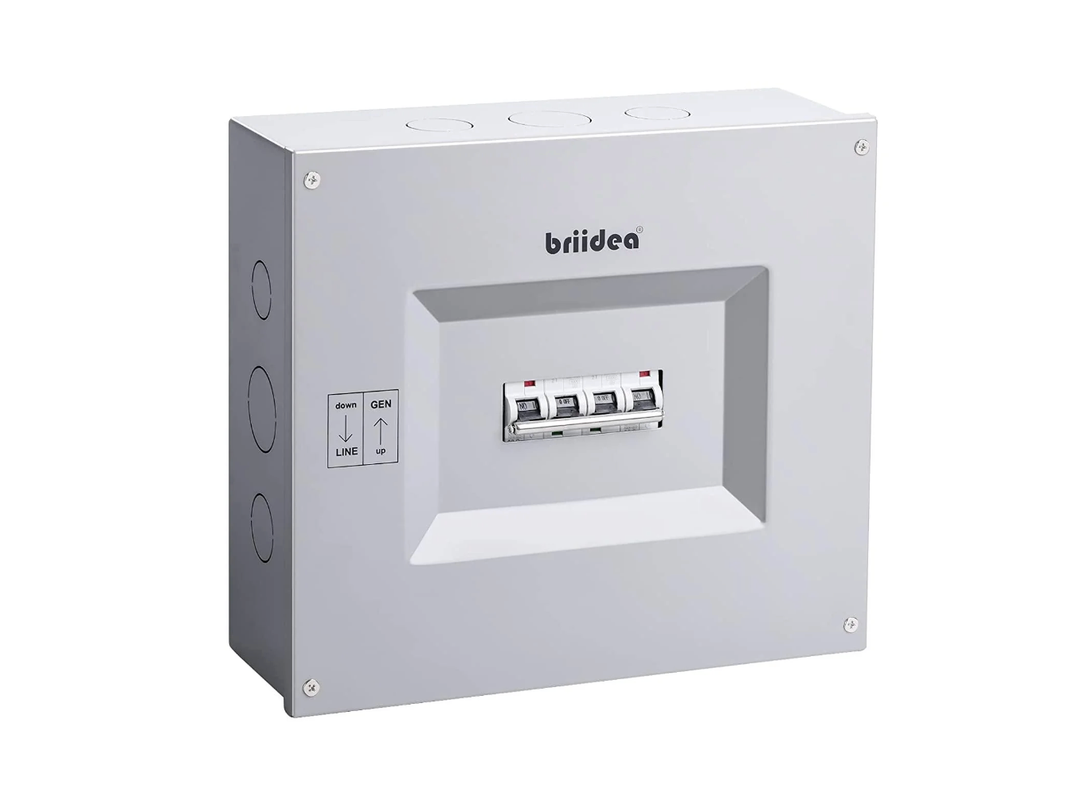 Transfer Panel (60A/60A), Briidea Transfer Switch for Portable Generators 15,000 Watts, Manual Transfer Switch Kit, Prewired and Sixteen Pre-Reserving Holes for Easy Installation