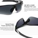 BEACOOL Polarized Sports Sunglasses for Men Women Youth Baseball Fishing Cycling Running Golf Motorcycle Tac Glasses UV400