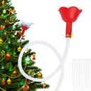 Christmas Tree Watering System with 59-Inch Flexible Hose  Easy-to-Use Christmas Tree Waterer with Decorative Funnel Design