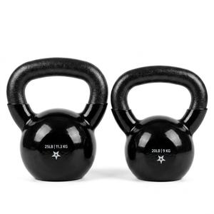 Cast Iron Kettlebell, Kettle Bell Weight Sets for Home Gym Fitness & Weight Training - Black,  Size: 20lb, 25lb