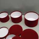 GnFlus Red Wine Gift Boxes for Presents Set of 4 Round Velvet Nesting Gifts Box for Arrangements Flowers Wedding Birthday Valentines Bridesmaid Christmas Party Anniversary