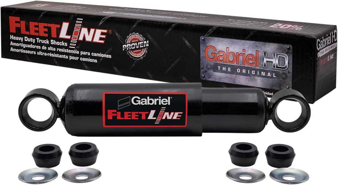 Gabriel 85732 FleetLine HD Truck Front Shocks Fits ABC Bus Models; Orion Bus Models Orion V, Bus Transit Class 8; OEM# 050134508, 050134509, 050134513, 695327, 97999902635