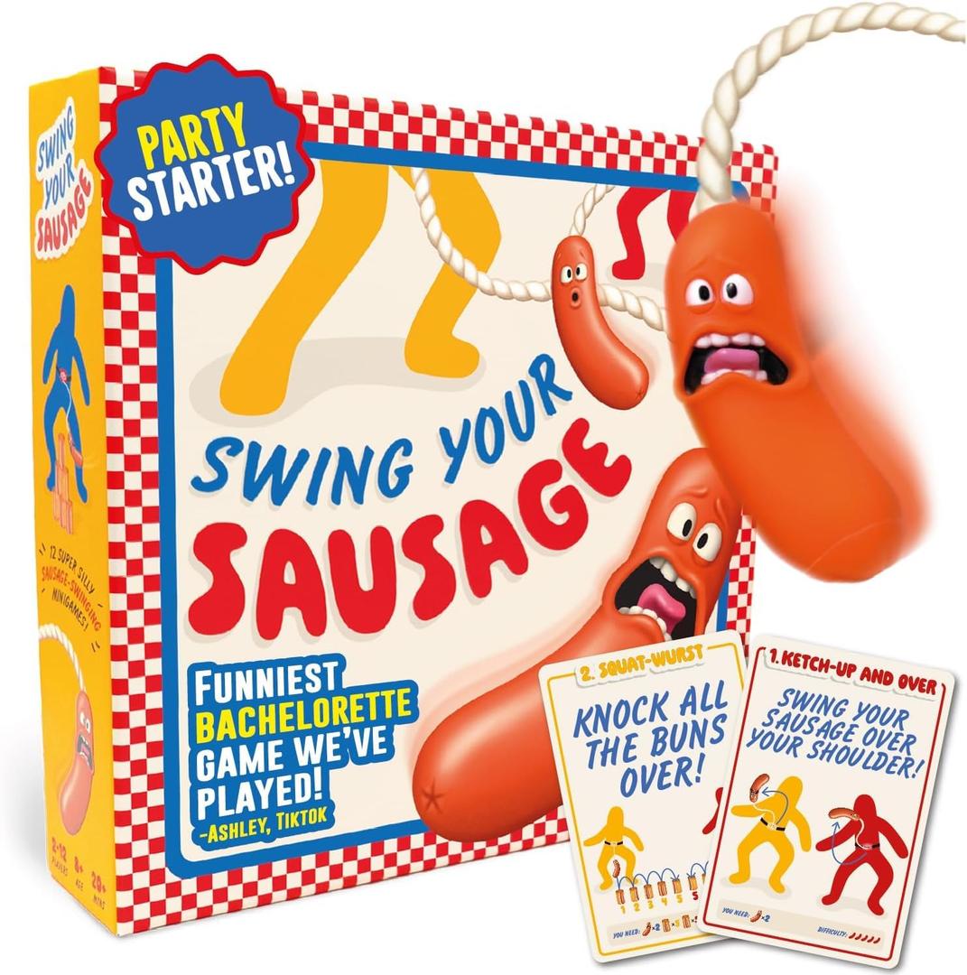 Lucky Egg Swing Your Sausage - Hilarious Family Party Game - Indoor Games for Adults and Kids - Perfect for Family Gatherings, Birthdays, and Bachelorette Party Games for Adults Game Night