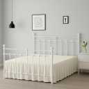 Ruffled Bed Skirt Queen Size, Ivory, 18 Inch Drop with Split Corners and Platform, Queen Size Bed Skirt with Ruffles, Lightweight 100% Microfiber, Wrinkle Resistant, Hotel Quality Dust Ruffle