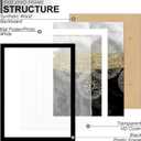 Fxojyvo 20x24 Picture Frame Set of 3, Display Poster 16x20 with Mat or 20 x 24 Without Mat, Light Weight and High Transparent 20 by 24 Frame for Wall - 3 Pack/Black/20 x24