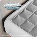 Bare Home Weighted Blanket All-Natural 100% Cotton with Nontoxic Glass Beads 80"x87" 25lbs, Light Grey