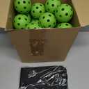 Tanlade 36 Pack Baseball Practice Balls Plastic Training Balls Lightweight Hollow Airflow Softballs with a Drawstring Bag for Hitting,Batting,Pitching, 2.91 in Indoor Outdoor Use Gift