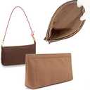 Lckaey Purse Organizer for Large Liner Compatible with Pochette Accessories​Pouch Inside Insert 3039-brown