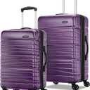 Samsonite Evolve SE Hardside Expandable Luggage with Spinners | Titanium | 2PC SET (Carry-on/Large) (Silver)