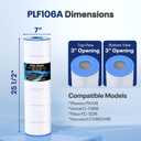 POOLPURE C4030 Filter Replaces Hayward CX880XRE, Pleatco PA106-PAK4, Ultral-A1, Unicel C-7488, Filbur FC-1226, FC-6430, Hayward SwimClear C4020, C4025, C4030, 4 X 106 sq. ft. Filter Cartridge 4 Pack