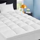 wOod-it TwinXL Size Mattress Topper for Back Pain, Extra Thick Mattress Pad Cover, Cooling Breathable Pillow Top Protector Overfilled with Down Alternative, 8-21" Deep Elastic Pocket (39x80 Inches), White