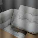Patio Furniture Cushions Outdoor, Waterproof Wicker Chair Cushions Set of 3, 1 Loveseat & 2 Seat Pads, Thick Outdoor Replacement Cushions for Porch Lawn Bench Couch Sofa Swing, Beige, 3pcs