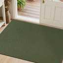 Dirt Trapper Door Mat 36" x 60", Non Slip Washable Doormat, Green