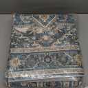 WITSHOCK 3x20 Extra Long Runner Rug for Hallway: Washable Boho Low Pile Stain Resistant Foldable Floor Carpet for Bedroom Entryway Bathroom Kitchen, Neutral Distressed Farmhouse Rug, Grey, 36x240 (Dull Teal)