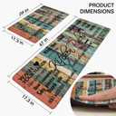 Farmhouse Kitchen Rug Sets of 2 Piece Cushioned Comfort Mat for Home & Office Non Slip Rugs and Mats Anti Fatigue Kitchen Mats for Kitchen Floor Comfort Standing Carpet Runner Rugs17.3 47"+17.3" 30"