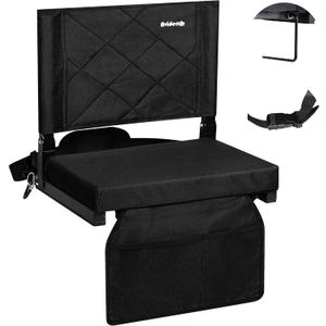 Stadium Seats for Bleacher Chairs with Back Support and Soft Cushion, Wide Portable 600D Water-Resistant Padded Stadium Seat (16.5 x 10.8 inch, Black) Stadium Seats for Bleacher Chairs with Back Support and Soft Cushion, Wide Portable 600D Water-Resistant Padded Stadium Seat (16.5 x 10.8 inch, Black)