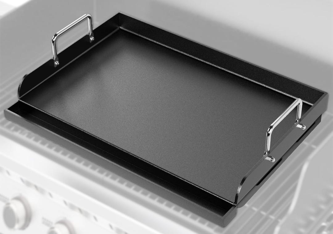 Universal Griddle for Gas Grill - 17" x 13" Flat Top Grill Plate with Nonstick Ceramic Coating, Griddle Insert for Gas Stove, Outdoor Camping & Tailgating