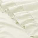 KKJIAF Ruffle Pillow Cases 26x26 Inches, Beige Square Ruffled Pillow Covers Set of 2, Microfiber Wrinkle Resistant Pillow Shams with Envelope Closure for Sofa Bed Living Room