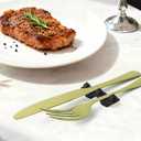 Silicone Chopstick Holder, BPA Free Kitchen Countertop Chopstick Rest for Forks, Spoons, Knives, Chopsticks, Home & Restaurant Use (10, Black)