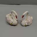 Hand Painted Enamel Grace Swan Trinket Box, Hinged Unique Mini Ring Necklace Jewelry Organizer, Classical Bejeweled Storage, Figurine Collectible Keepsake Home Decor (Couple Swan)