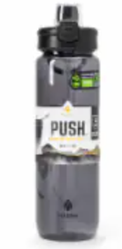 MANNA PUSH LIGHTWEIGHT WATER BOTTLE Black 39 oz